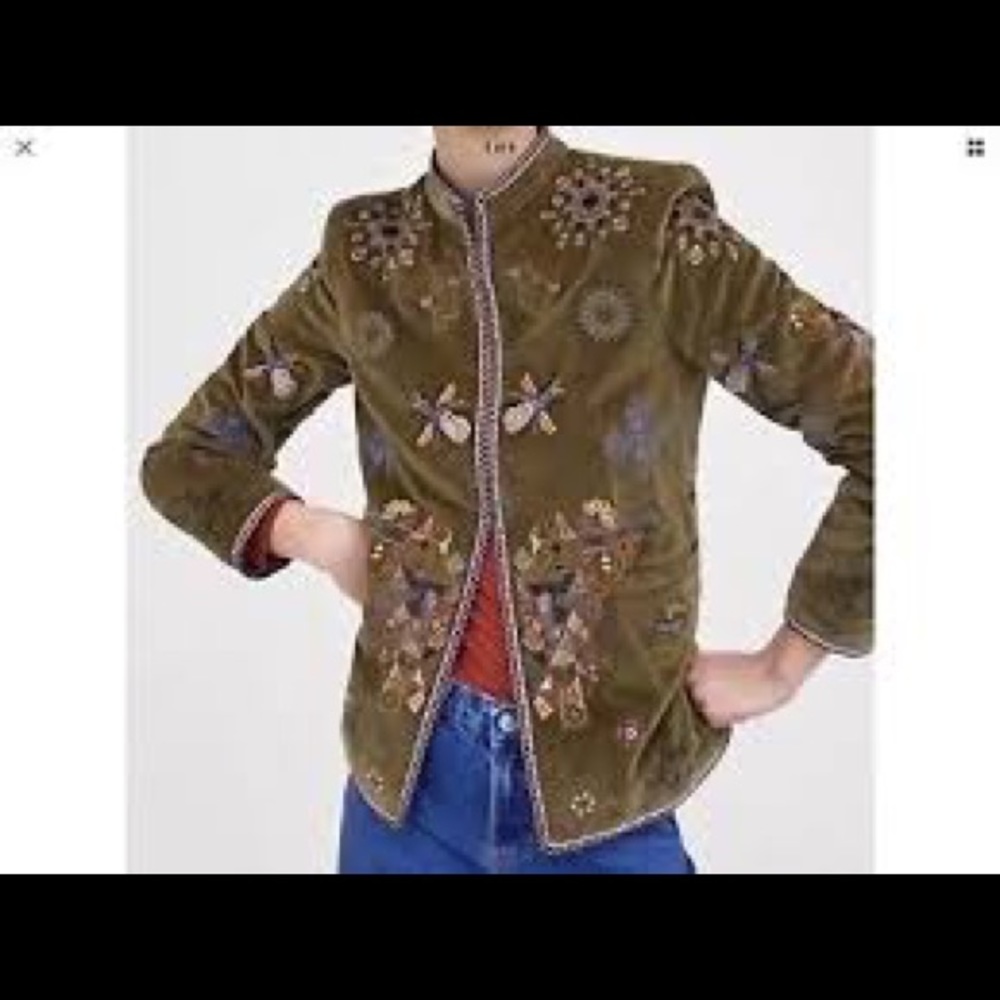Zara embroidered jacket